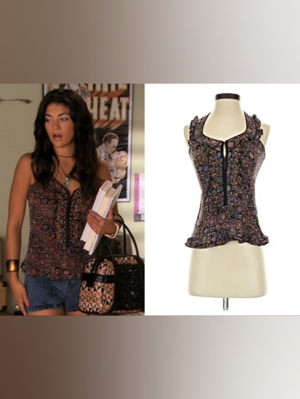 Nanette Lepore Sleeveless 100%Silk Top Size 8 As Seen In Gossip Girl